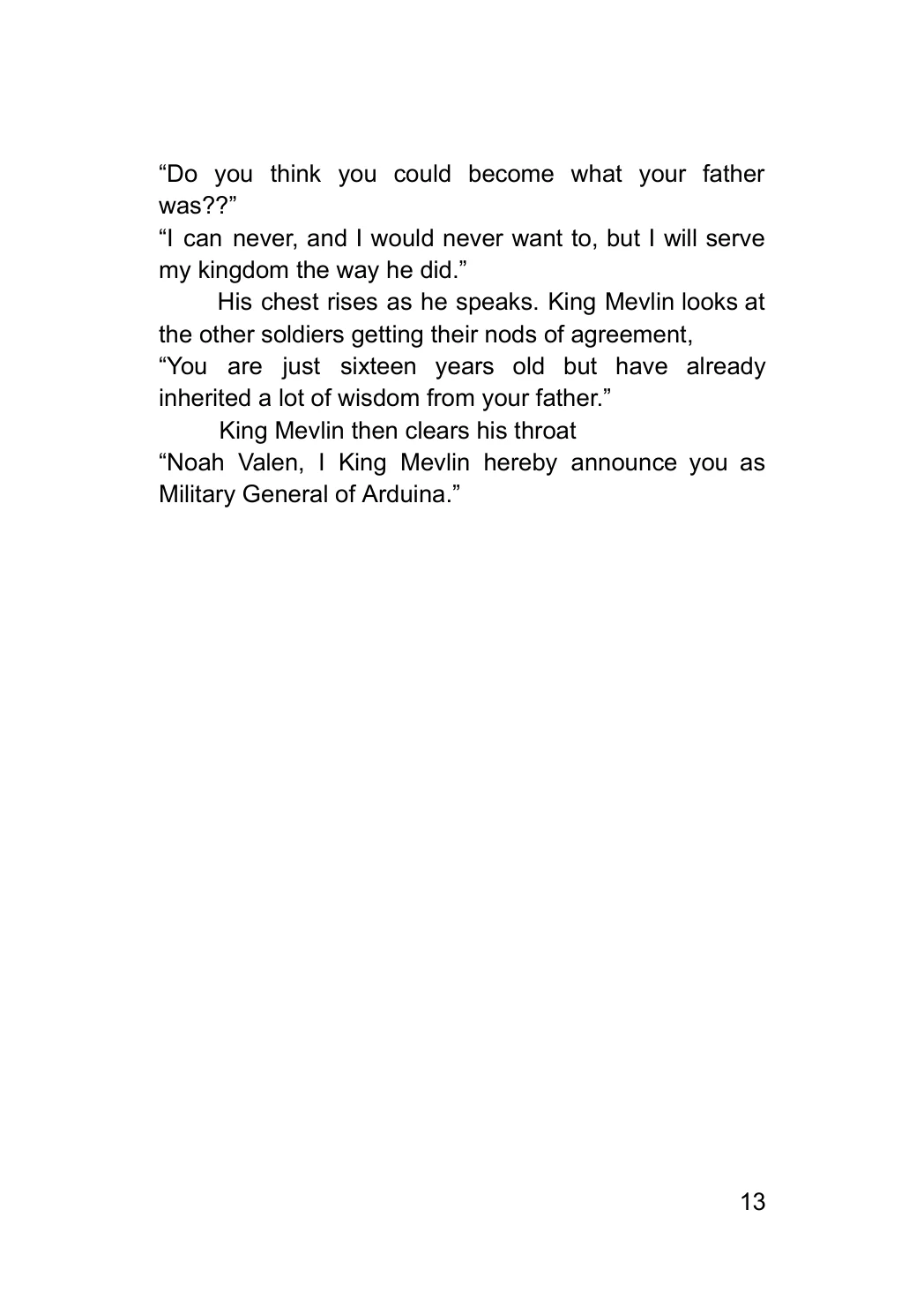 Arduina by Adrian Galarza, Prologue I, printed page 13